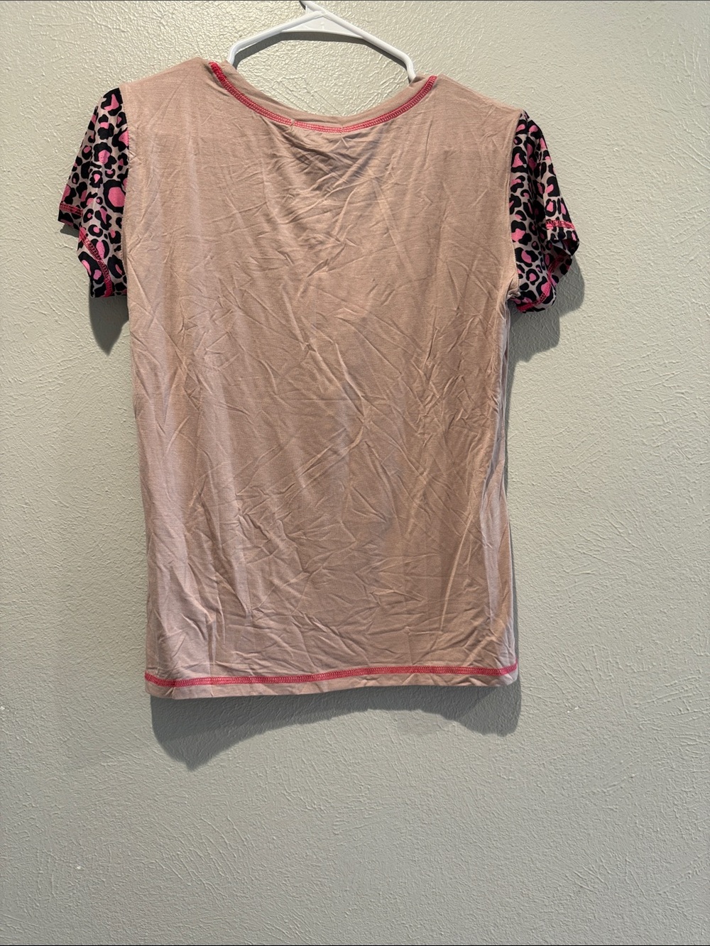 American Bling Khaki Tee with Floral Skull Accent - Picture 3 of 6